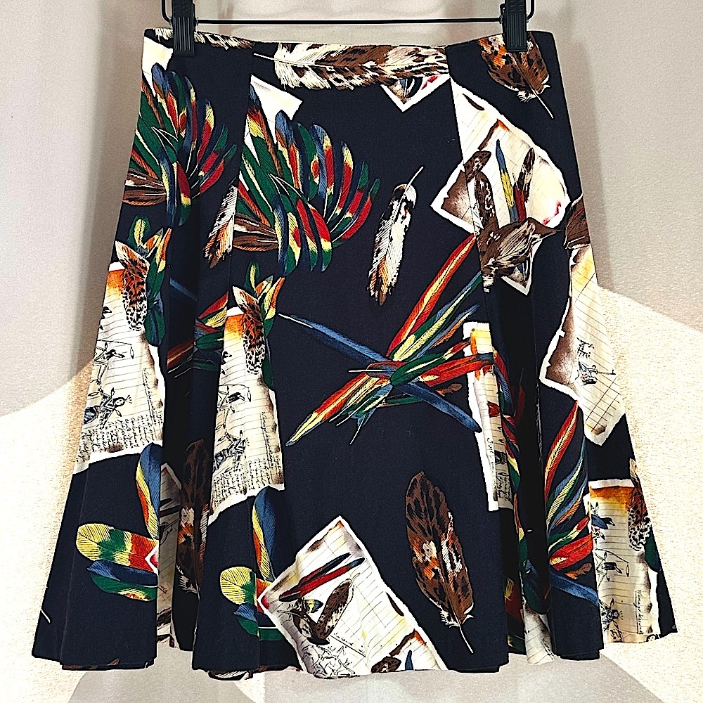 RARE Vintage P.S. & Rhinestones Western Print Fit & Flare Mini Skirt
